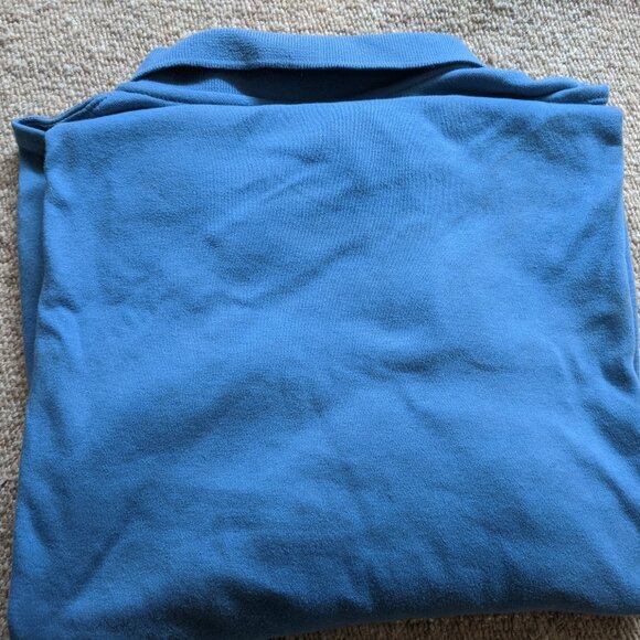 Size L Cambridge Classics The Performance Polo Blue Short Sleeved Buttoned Shirt - Picture 3 of 4